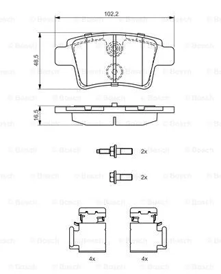 Brake Pad Set, disc brake (0 986 494 622)