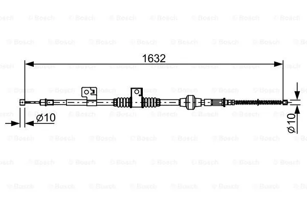 Cable Pull, parking brake (1 987 482 519)