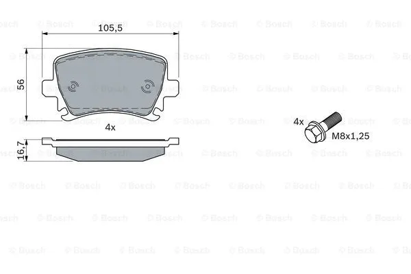 Brake Pad Set, disc brake (0 986 494 053)