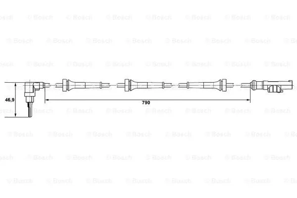 Sensor, wheel speed (0 265 007 636)