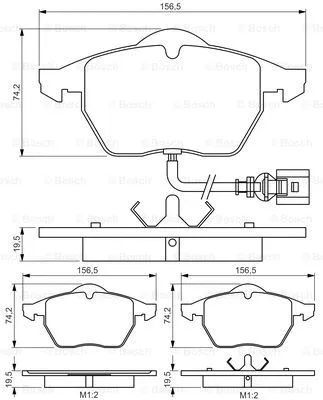 Brake Pad Set, disc brake (0 986 495 249)