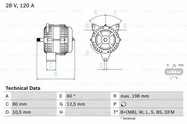Alternator (0 986 049 820)