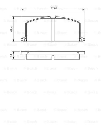 Brake Pad Set, disc brake (0 986 468 701)