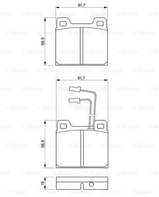 Brake Pad Set, disc brake (0 986 469 111)