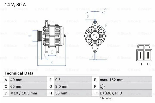 Alternator (0 986 042 911)