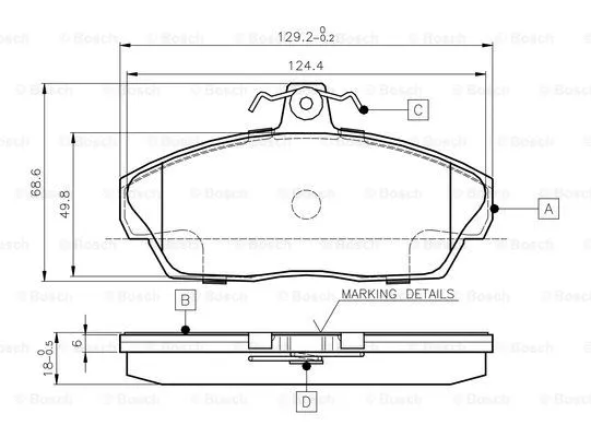 Brake Pad Set, disc brake (0 986 TB2 189)