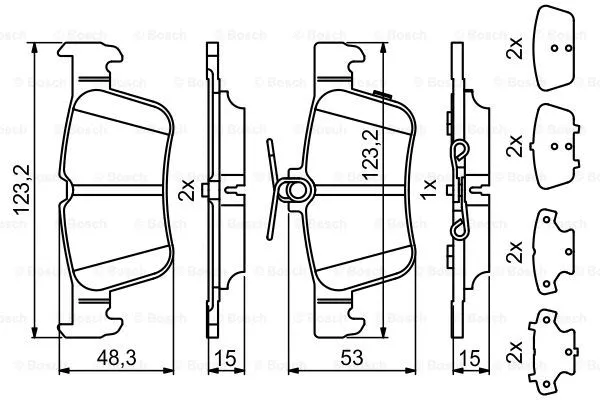 Brake Pad Set, disc brake (0 986 494 839)
