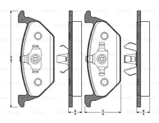 Brake Pad Set, disc brake (0 986 TB2 040)