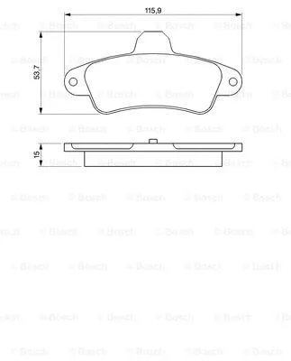 Brake Pad Set, disc brake (0 986 424 277)