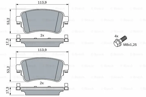 Brake Pad Set, disc brake (0 986 424 857)