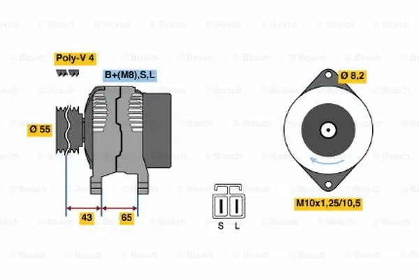 Alternator (0 986 045 511)
