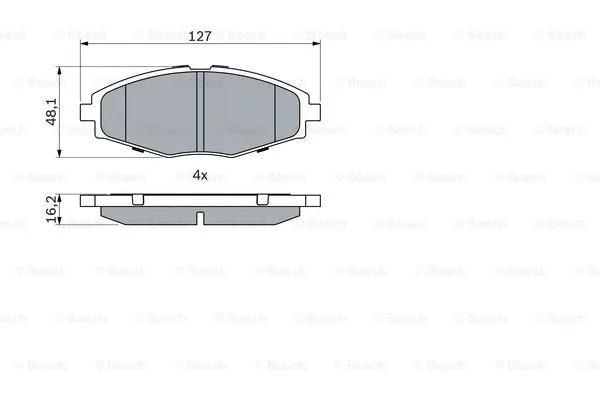 Brake Pad Set, disc brake (0 986 424 512)