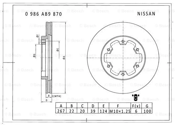 Brake Disc (0 986 AB9 870)