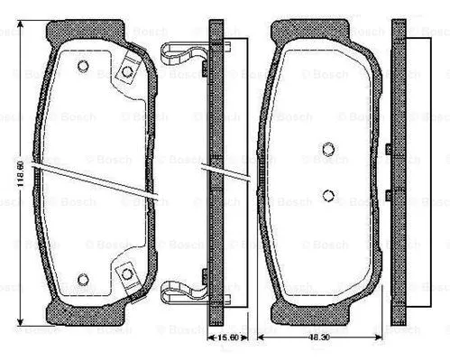 Brake Pad Set, disc brake (0 986 TB2 870)