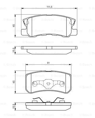 Brake Pad Set, disc brake (0 986 495 172)