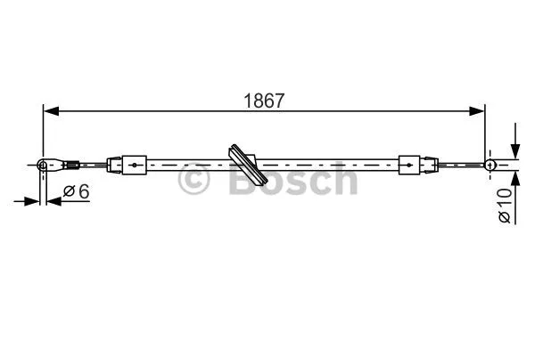 Cable Pull, parking brake (1 987 482 028)