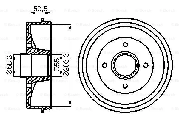 Brake Drum (0 986 477 108)