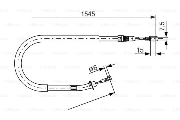 Cable Pull, parking brake (1 987 477 857)