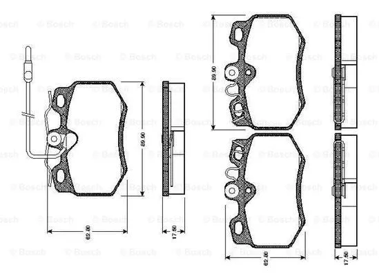 Brake Pad Set, disc brake (0 986 TB2 087)