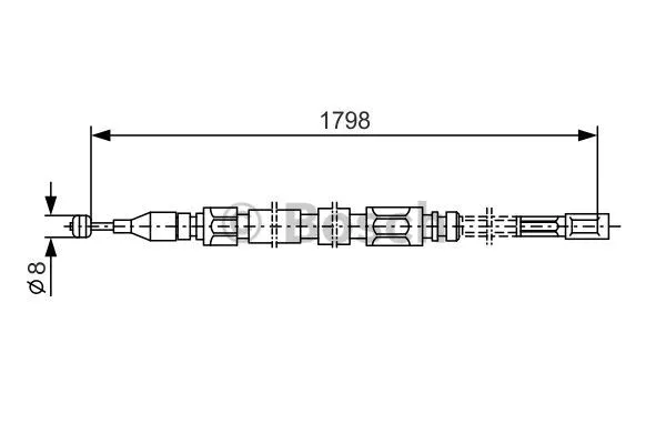 Cable Pull, parking brake (1 987 477 211)