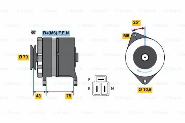 Alternator (0 986 035 041)