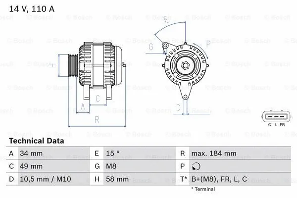 Alternator (0 986 083 640)