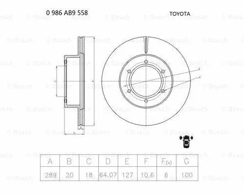 Brake Disc (0 986 AB9 558)