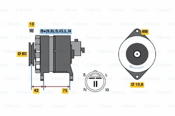 Alternator (0 986 041 781)