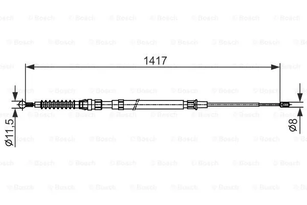Cable Pull, parking brake (1 987 482 583)
