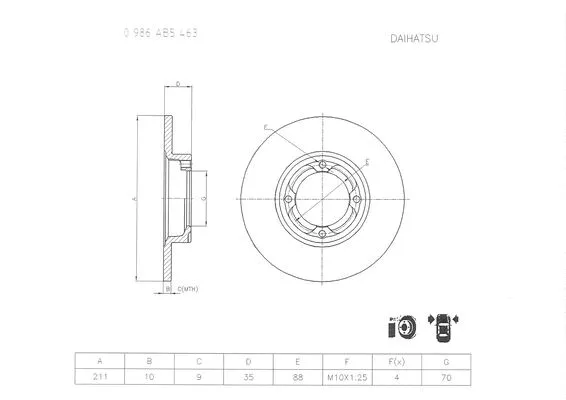 Brake Disc (0 986 AB5 463)