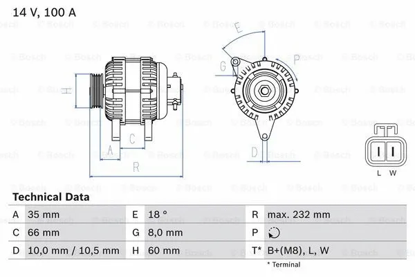 Alternator (0 986 048 340)