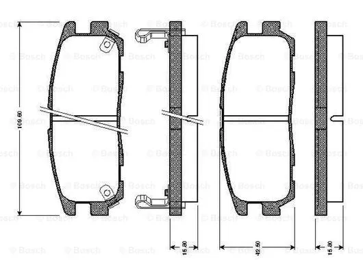 Brake Pad Set, disc brake (0 986 TB2 237)