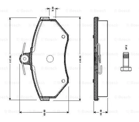 Brake Pad Set, disc brake (0 986 TB2 311)