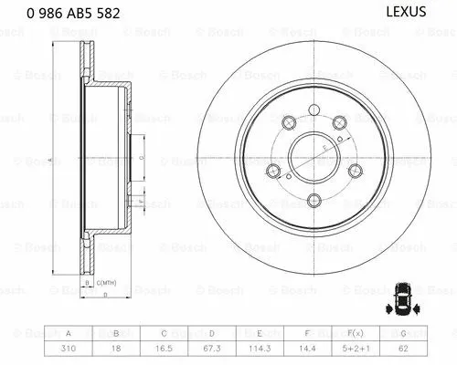 Brake Disc (0 986 AB5 582)