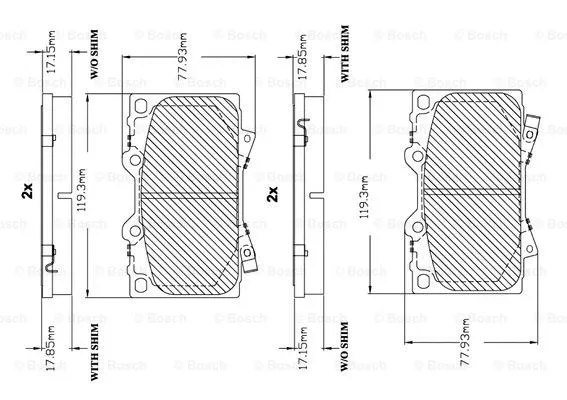 Brake Pad Set, disc brake (F 03B 150 055)