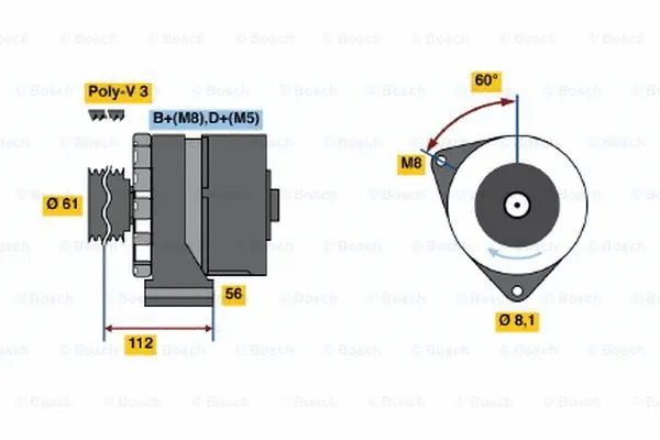 Alternator (0 120 469 011)
