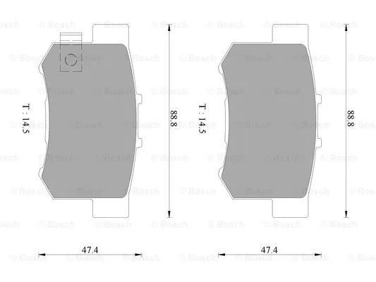 Brake Pad Set, disc brake (0 986 AB2 206)