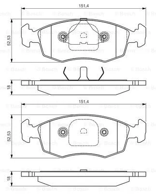 Brake Pad Set, disc brake (0 986 495 043)