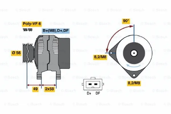 Alternator (0 123 515 021)