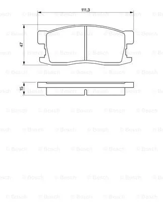 Brake Pad Set, disc brake (0 986 493 670)