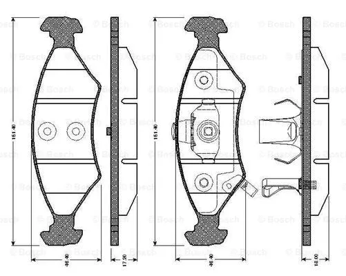 Brake Pad Set, disc brake (0 986 TB2 267)
