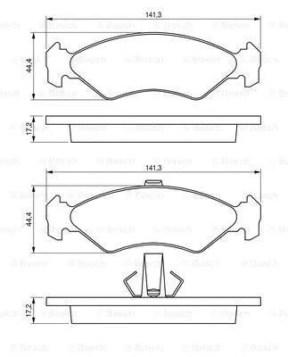 Brake Pad Set, disc brake (0 986 424 416)