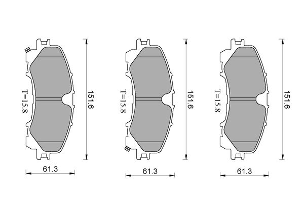 Brake Pad Set, disc brake (0 986 T11 220)
