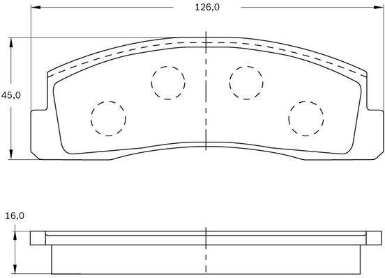 Brake Pad Set, disc brake (0 986 BB0 077)