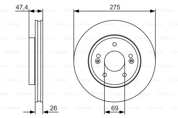 Brake Disc (0 986 479 R26)