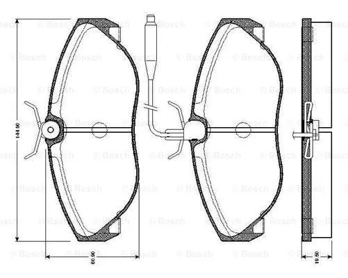Brake Pad Set, disc brake (0 986 TB2 261)