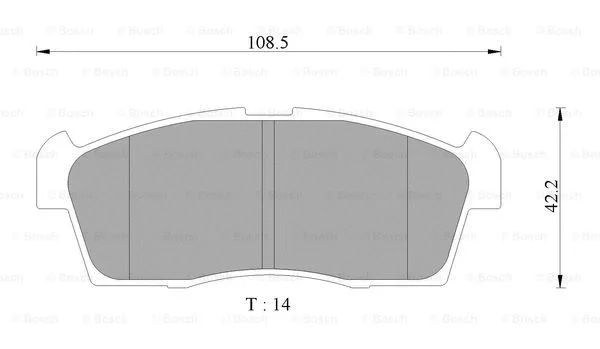 Brake Pad Set, disc brake (0 986 AB2 490)