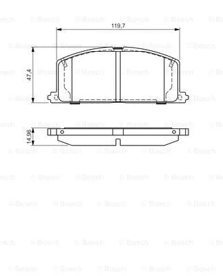 Brake Pad Set, disc brake (0 986 495 042)