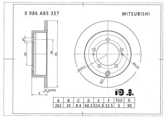 Brake Disc (0 986 AB5 357)