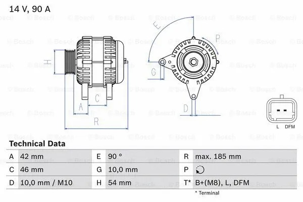 Alternator (0 986 080 190)